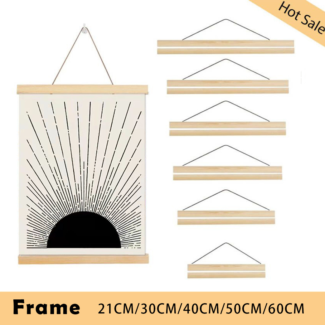 Engraved Wood Frame - Cadre de cintre d'affiche en bois