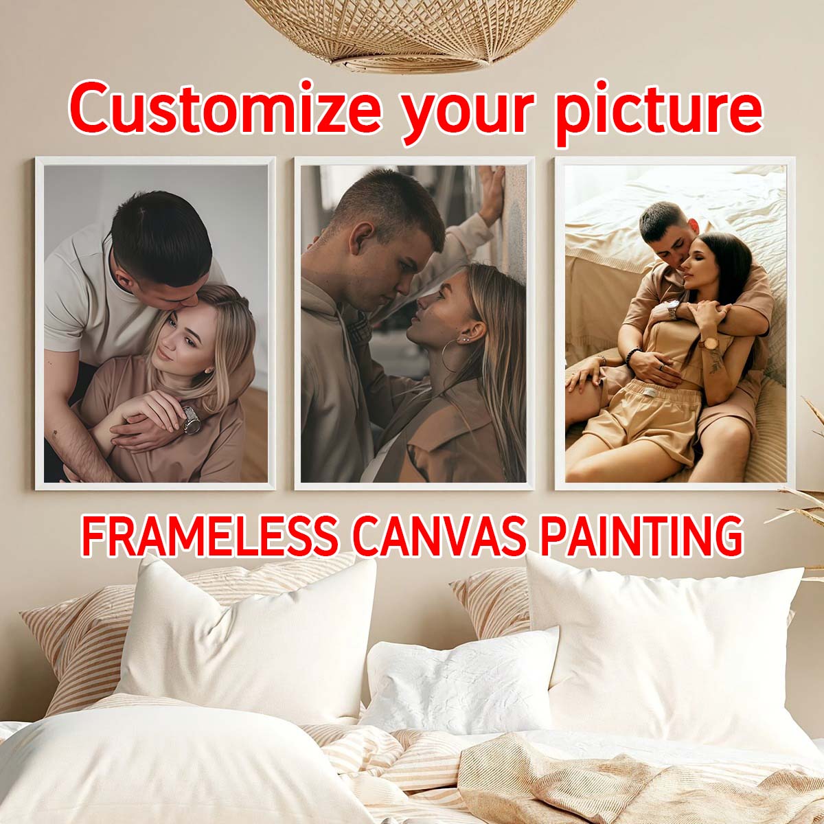 Triptyque - Peinture à l'huile - Engraved Wood Frame avis et prix