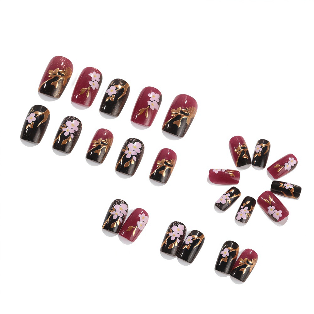 Faux ongles plaqués or 3D, for - Pressed Flower Art avis et prix