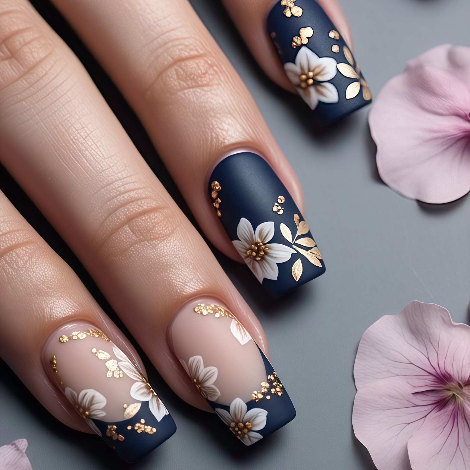 Faux ongles plaqués or 3D, for - Pressed Flower Art avis et prix